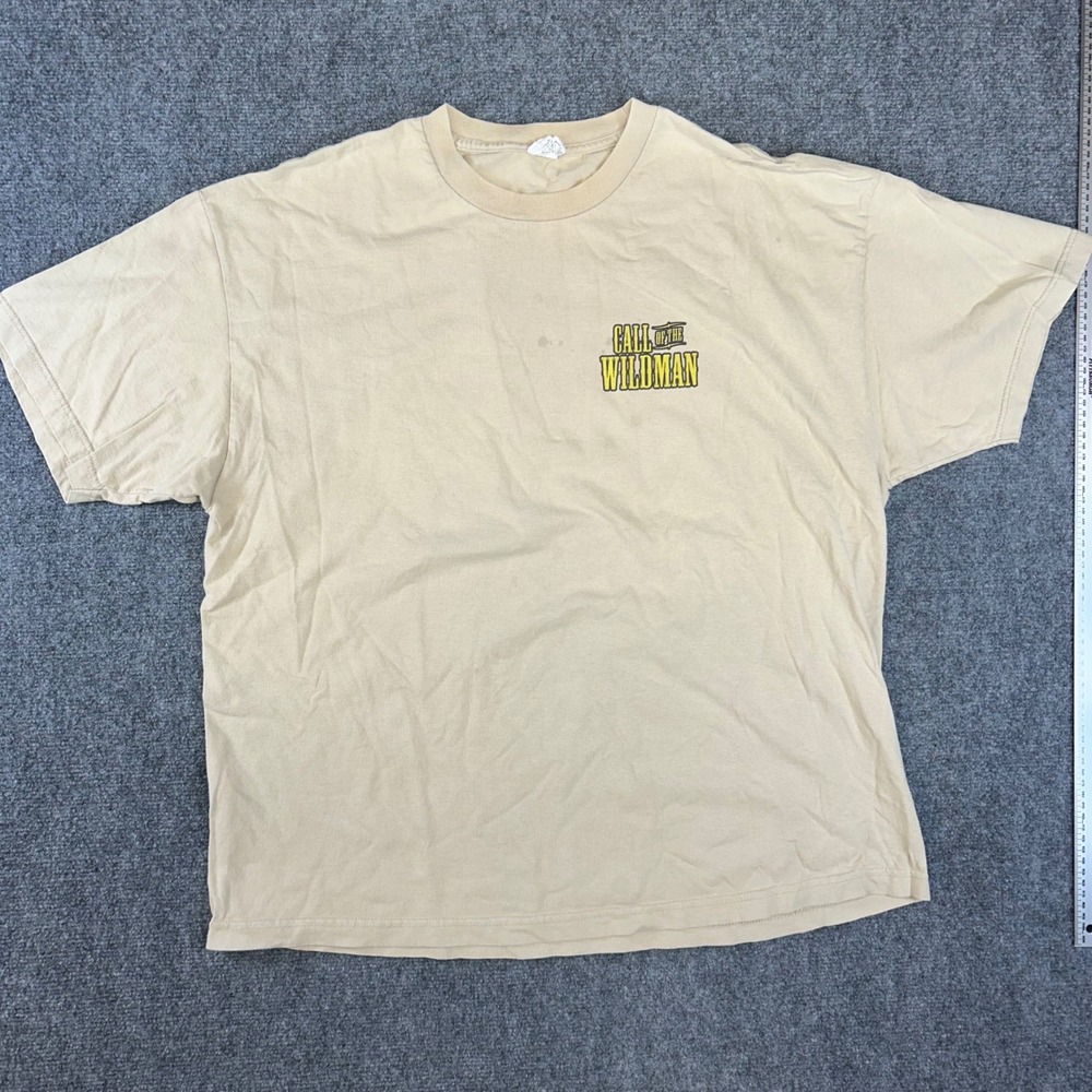 Call of‎ the Wildman Turtleman Yi Yi Yi Live Action Tan Graphic T-Shirt 2XL 2012